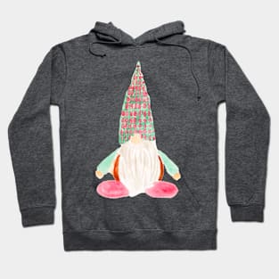 christmas gnomes watercolour painting Hoodie